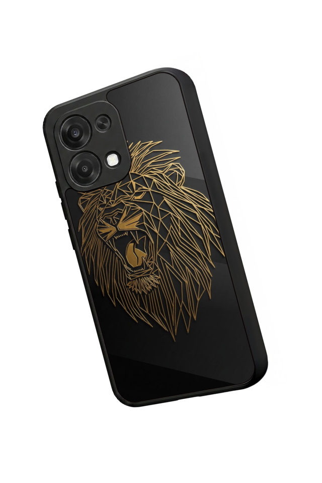 Oppo A6 Pro Uyumlu Aslan Tasarımlı Glossy Premium Kılıf