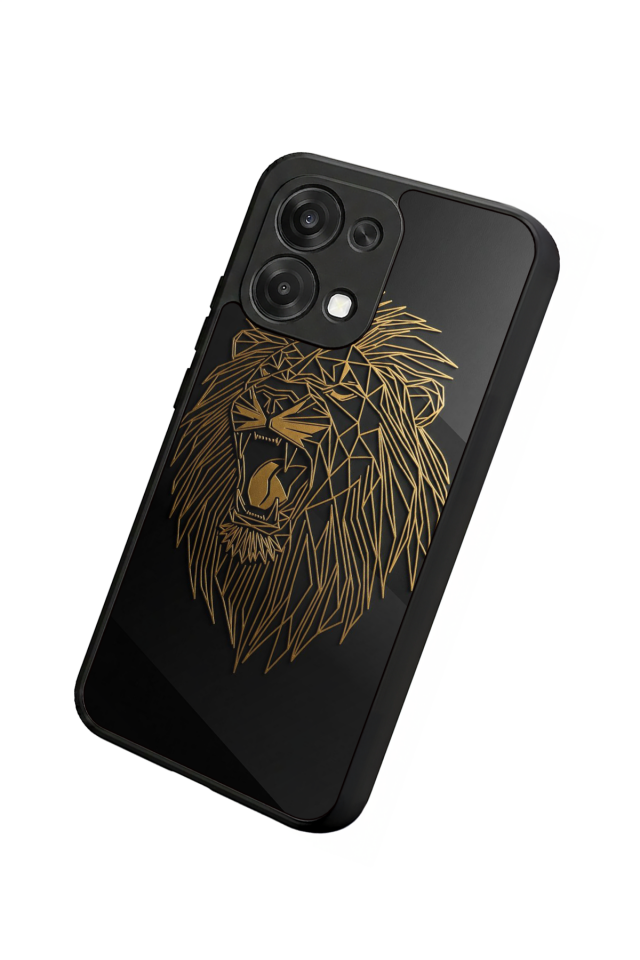 Oppo A6 Pro Uyumlu Aslan Tasarımlı Glossy Premium Kılıf