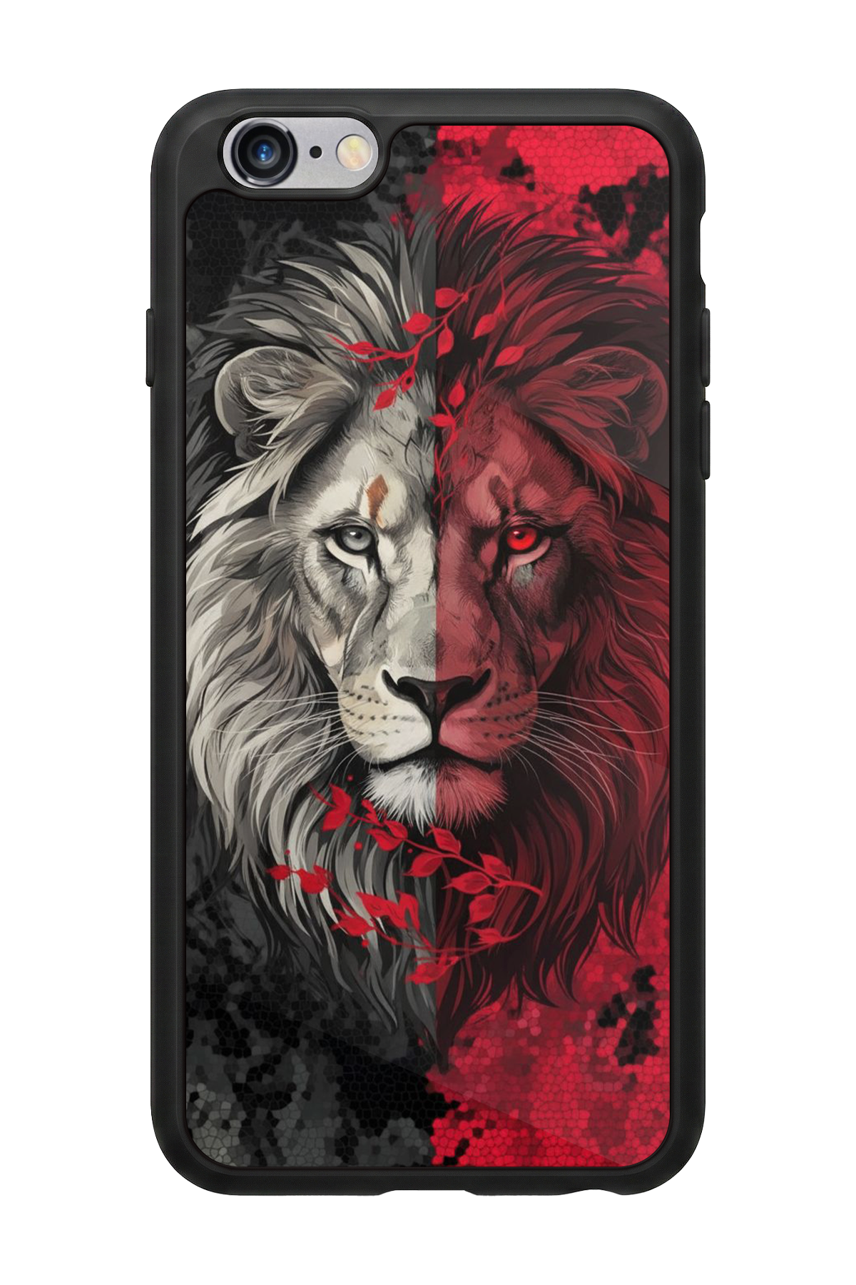 iPhone 6 Plus Uyumlu Aslan Tasarımlı Glossy Premium Kılıf