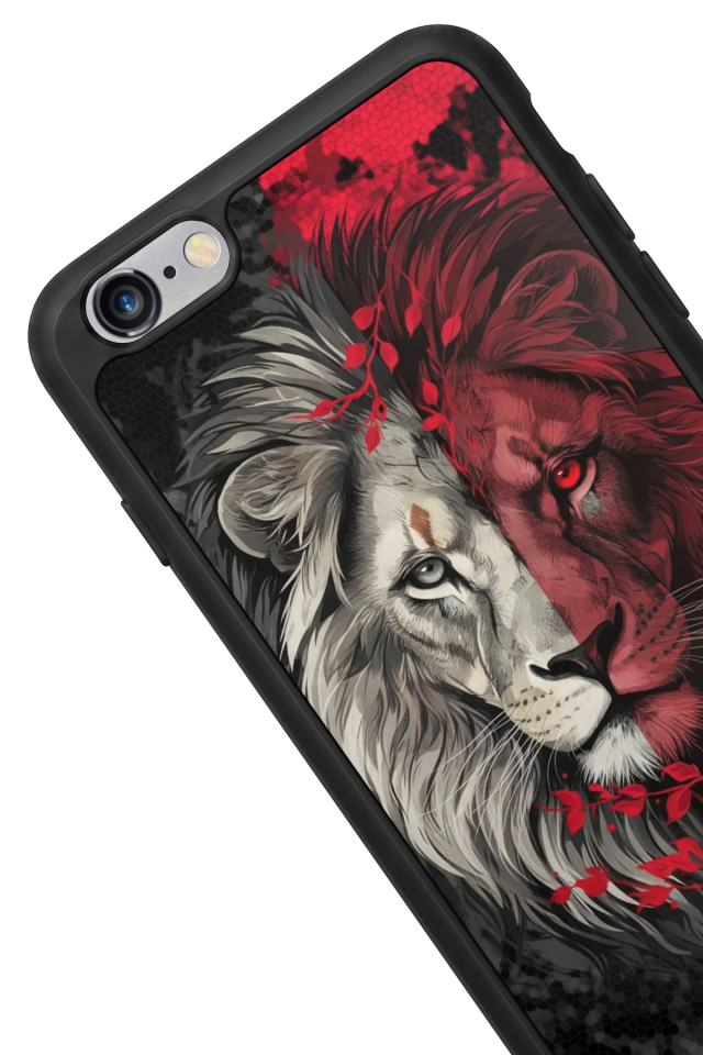 iPhone 6 Plus Uyumlu Aslan Tasarımlı Glossy Premium Kılıf