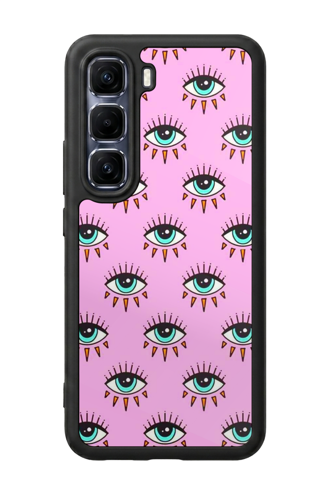 Infinix Hot 60 Pro Plus Uyumlu Göz Tasarımlı Glossy Premium Kılıf