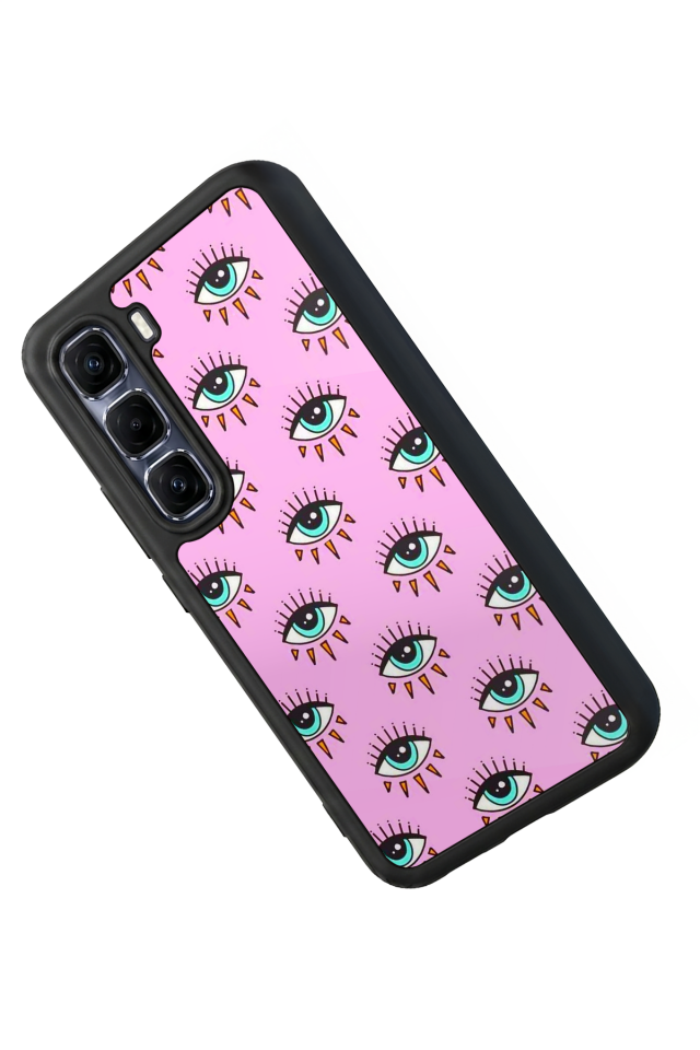 Infinix Hot 60 Pro Plus Uyumlu Göz Tasarımlı Glossy Premium Kılıf