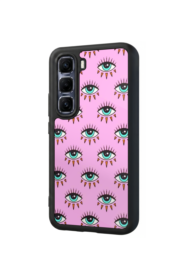 Infinix Hot 60 Pro Plus Uyumlu Göz Tasarımlı Glossy Premium Kılıf