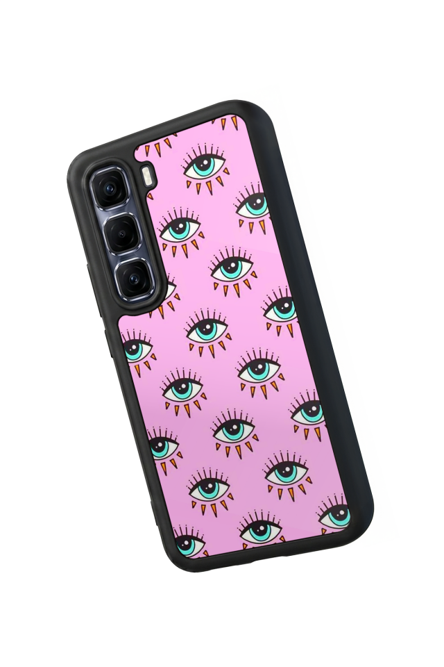 Infinix Hot 60 Pro Plus Uyumlu Göz Tasarımlı Glossy Premium Kılıf