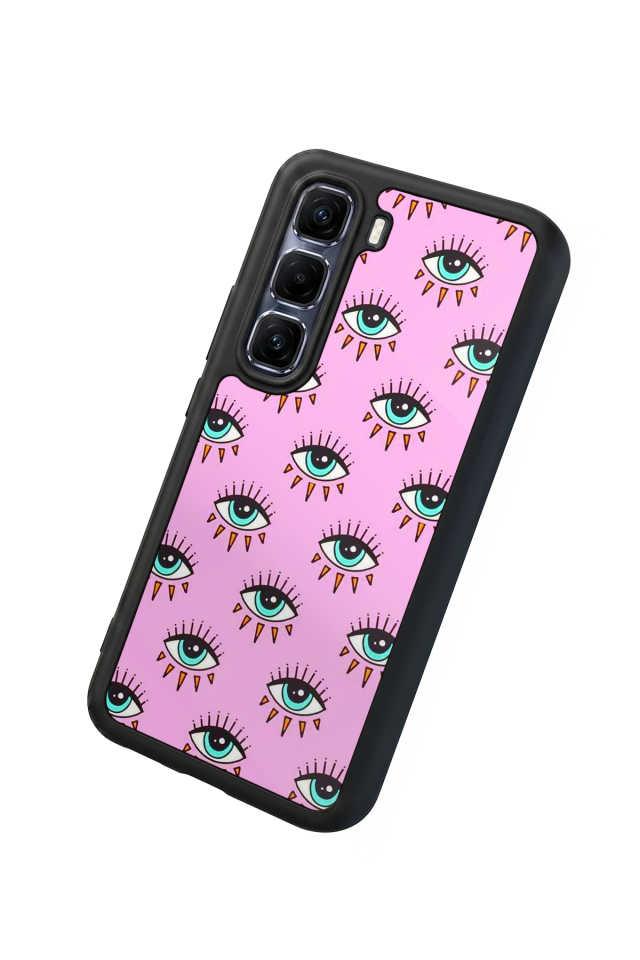 Infinix Hot 60 Pro Plus Uyumlu Göz Tasarımlı Glossy Premium Kılıf