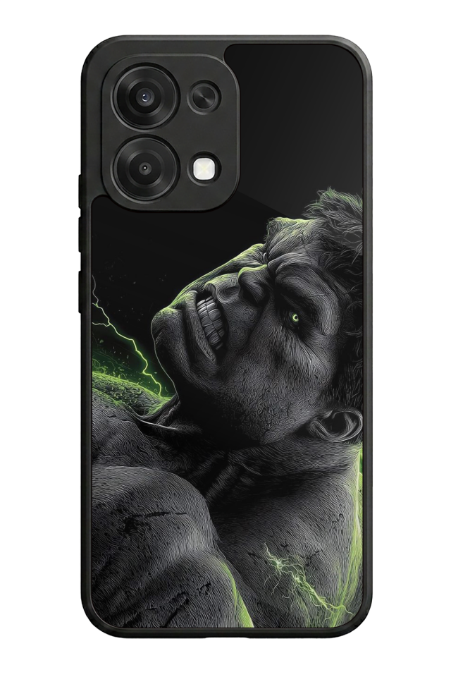 Oppo A6 Pro Uyumlu Hulk Tasarımlı Glossy Premium Kılıf