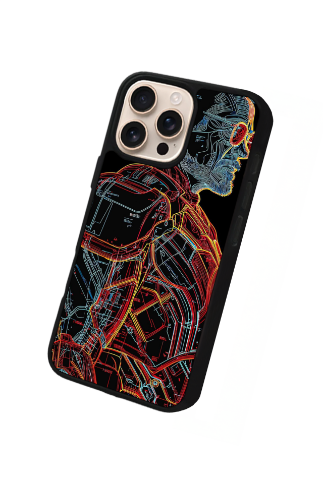 iPhone 15 Pro Max Uyumlu Iron Man ( Demir Adam ) Tasarımlı Glossy Premium Kılıf