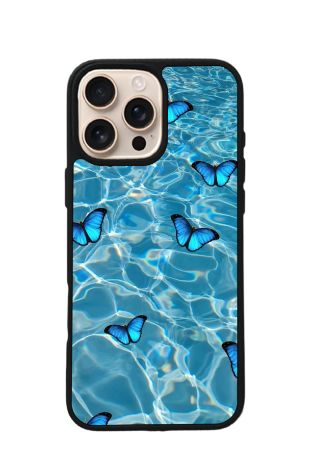 iPhone 16 Pro Max Uyumlu Kelebek Tasarımlı Glossy Premium Kılıf