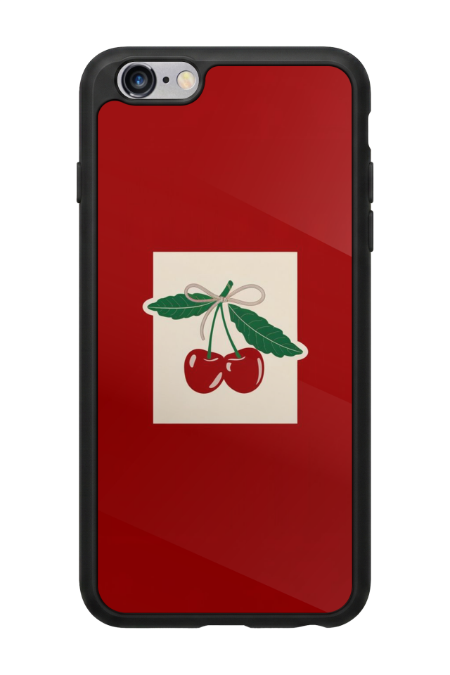 iPhone 6s Plus Uyumlu Kiraz Tasarımlı Glossy Premium Kılıf