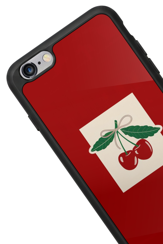 iPhone 6s Plus Uyumlu Kiraz Tasarımlı Glossy Premium Kılıf