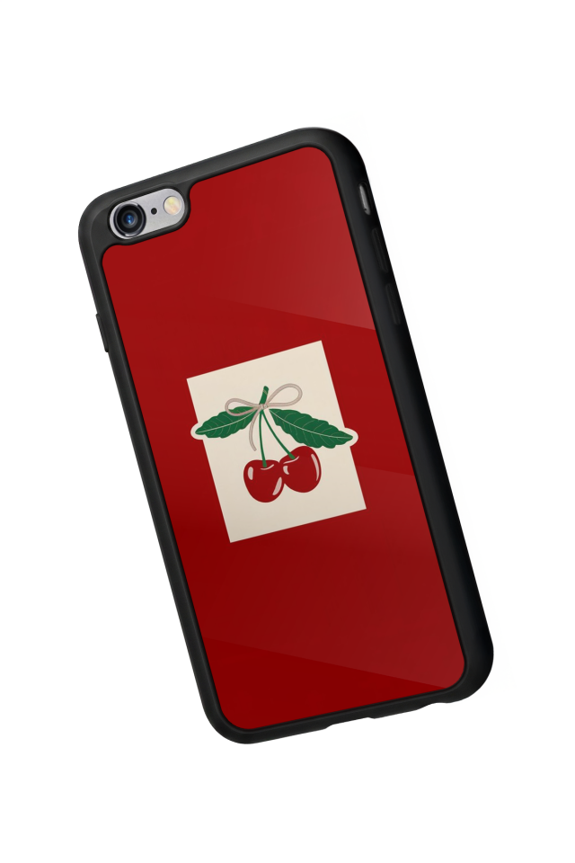 iPhone 6s Plus Uyumlu Kiraz Tasarımlı Glossy Premium Kılıf