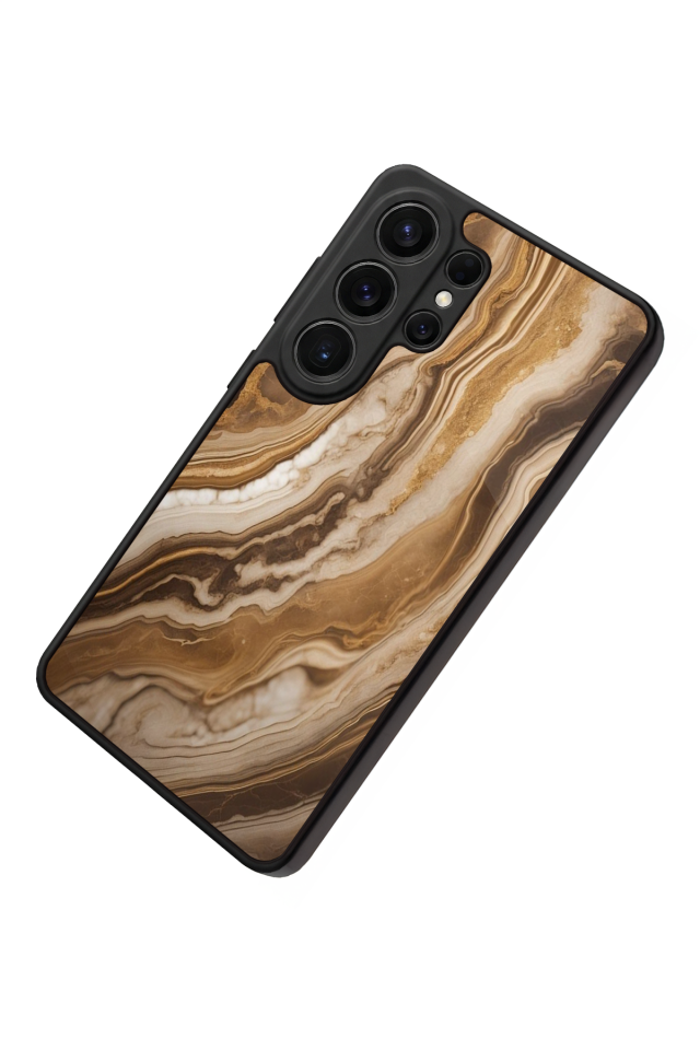 Samsung Galaxy S26 Ultra Uyumlu Mermer Marble Tasarımlı Glossy Premium Kılıf