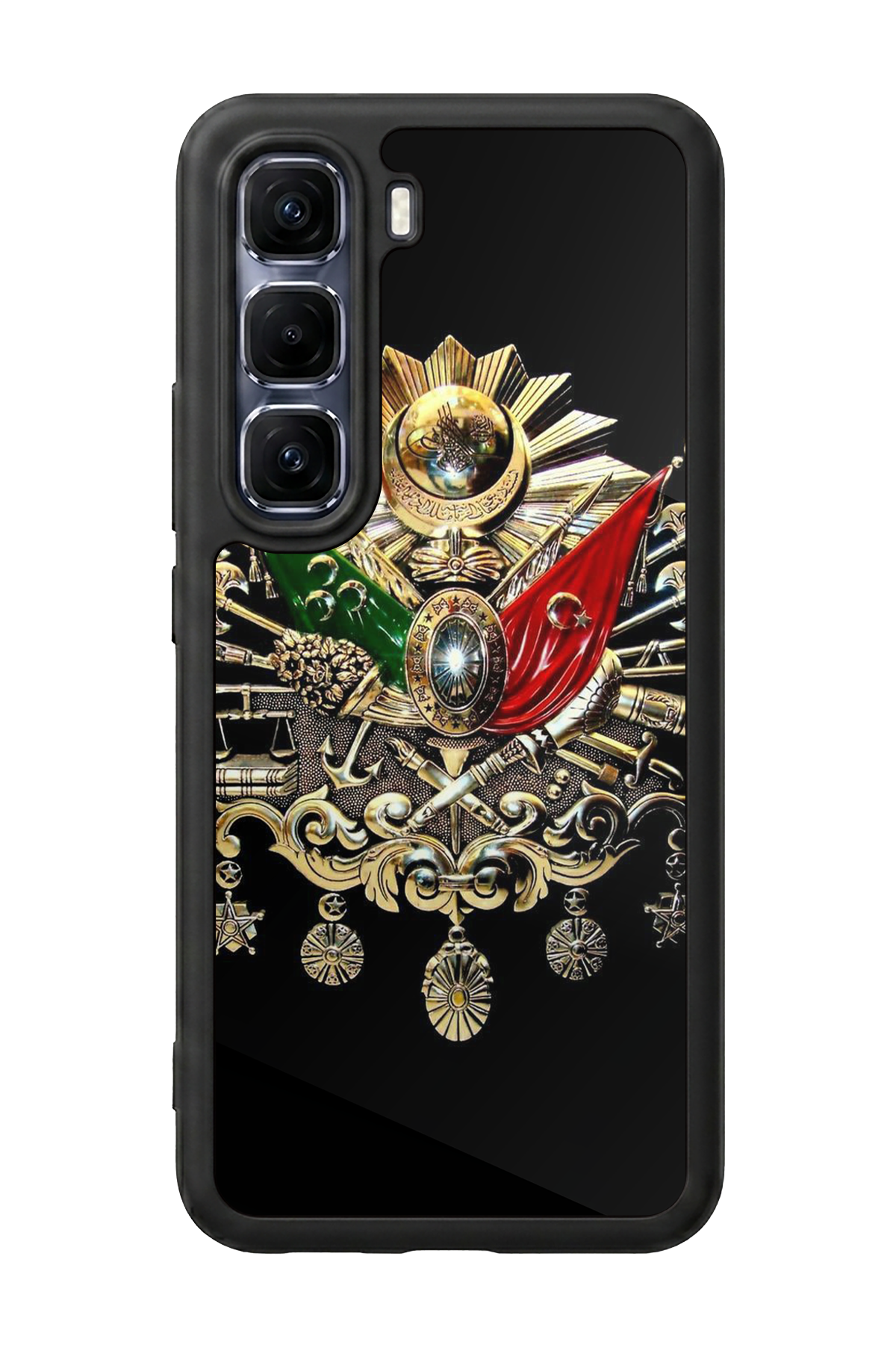 Infinix Hot 60 Pro Plus Uyumlu Osmanli Tugrasi Tasarımlı Glossy Premium Kılıf