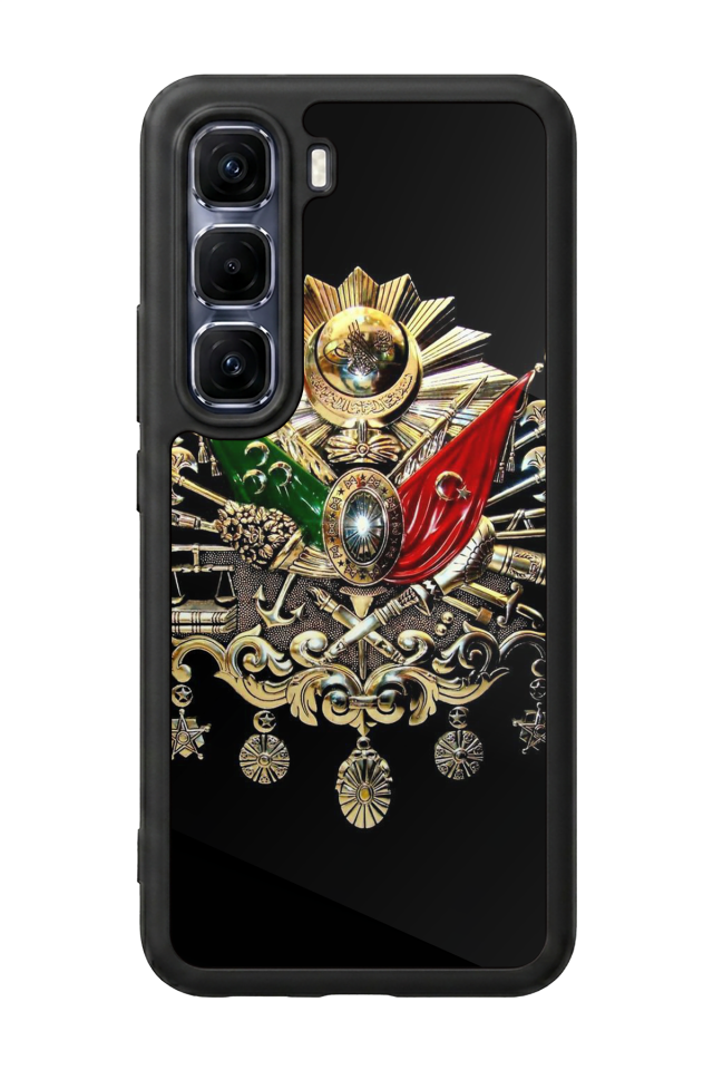 Infinix Hot 60 Pro Plus Uyumlu Osmanli Tugrasi Tasarımlı Glossy Premium Kılıf