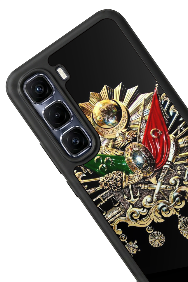 Infinix Hot 60 Pro Plus Uyumlu Osmanli Tugrasi Tasarımlı Glossy Premium Kılıf