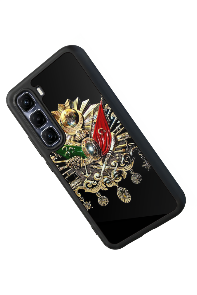 Infinix Hot 60 Pro Plus Uyumlu Osmanli Tugrasi Tasarımlı Glossy Premium Kılıf