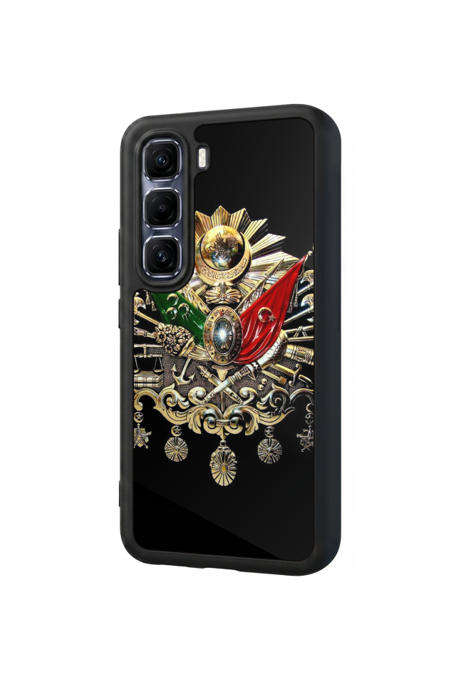 Infinix Hot 60 Pro Plus Uyumlu Osmanli Tugrasi Tasarımlı Glossy Premium Kılıf
