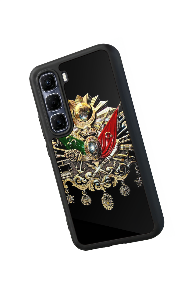 Infinix Hot 60 Pro Plus Uyumlu Osmanli Tugrasi Tasarımlı Glossy Premium Kılıf
