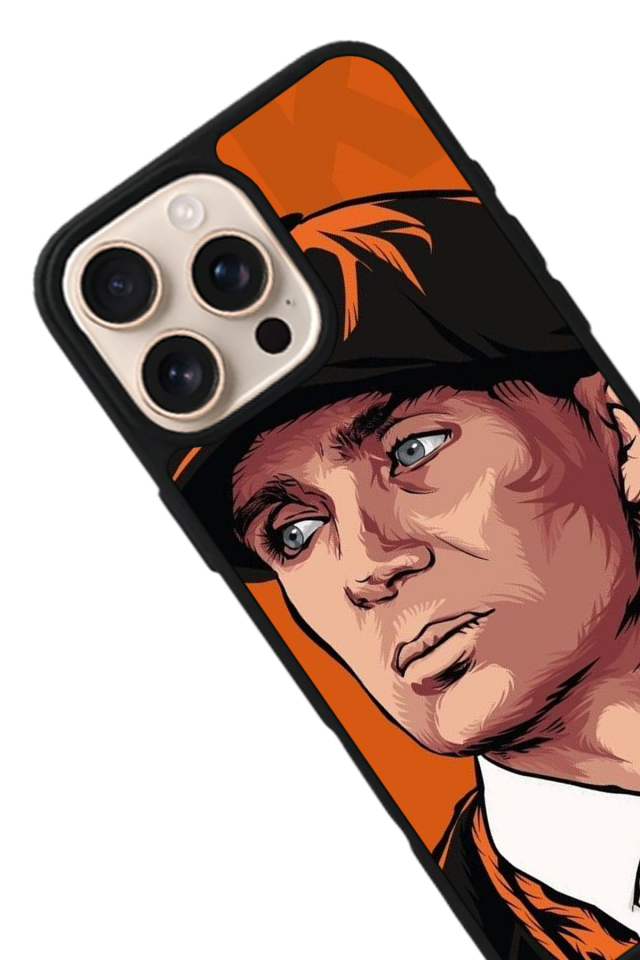 iPhone 16 Pro Uyumlu Peaky Blinders Tasarımlı Glossy Premium Kılıf