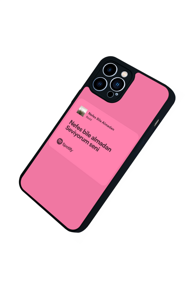 iPhone 12 Pro Max Uyumlu Sarki Sozleri Tasarımlı Glossy Premium Kılıf