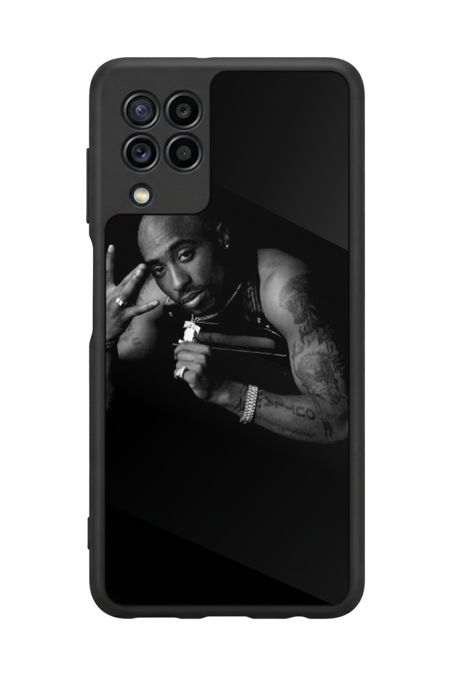 Samsung Galaxy M22 Uyumlu Tupac Tasarımlı Glossy Premium Kılıf