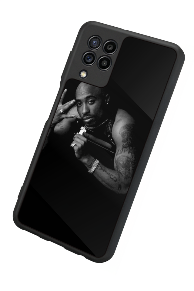 Samsung Galaxy M22 Uyumlu Tupac Tasarımlı Glossy Premium Kılıf