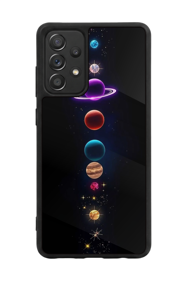 Samsung Galaxy A72 Uyumlu Uzay Tasarımlı Glossy Premium Kılıf