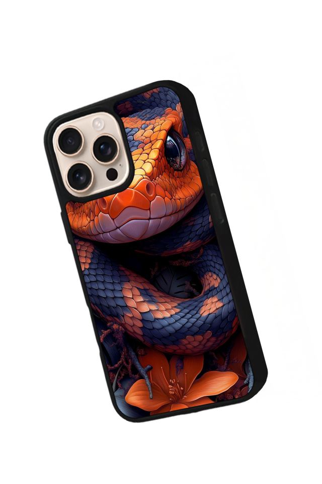 iPhone 15 Pro Max Uyumlu Yılan Tasarımlı Glossy Premium Kılıf