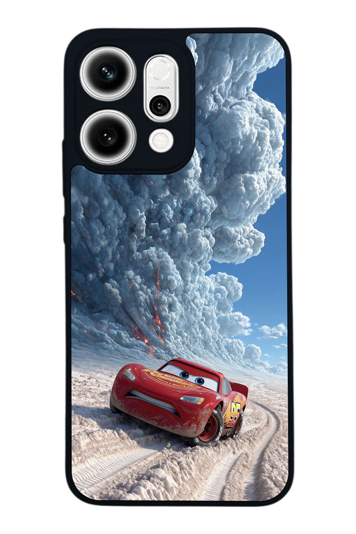Oppo Reno 14 Uyumlu Şimsek McQueen Tasarımlı Glossy Premium Kılıf