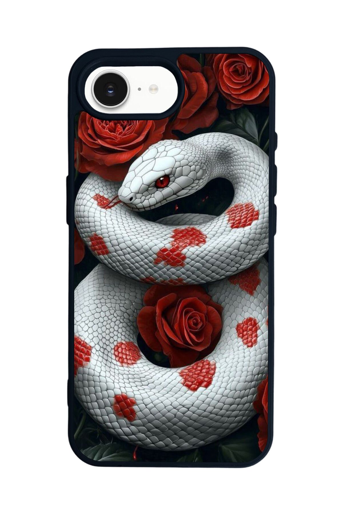 iPhone 16E Uyumlu Yılan Tasarımlı Glossy Premium Kılıf