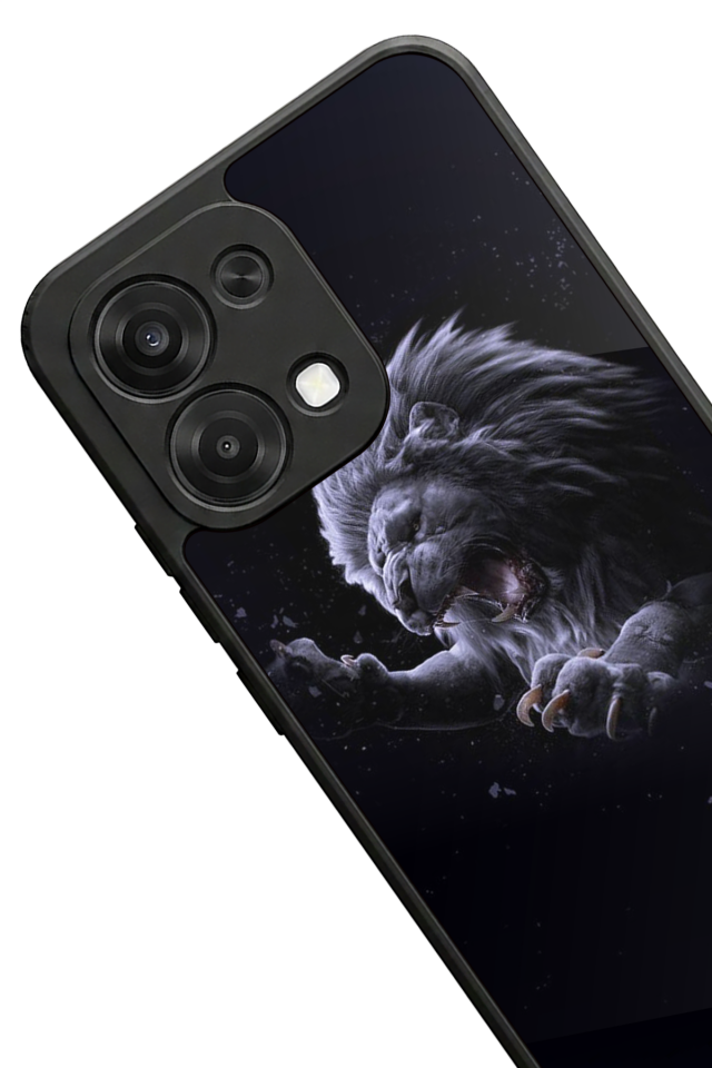 Oppo A6 Pro Uyumlu Aslan Tasarımlı Glossy Premium Kılıf