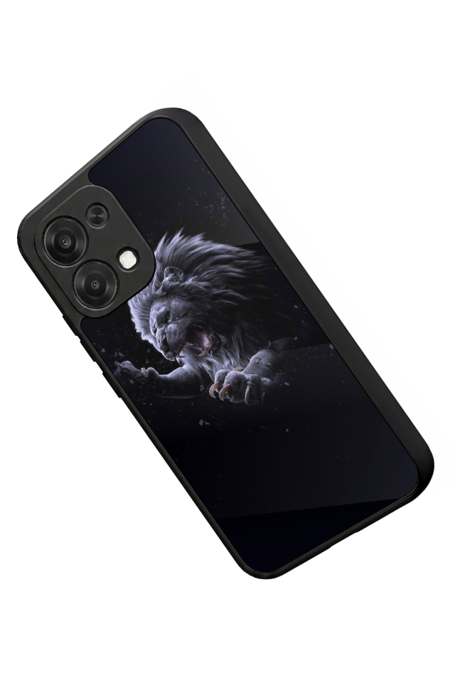 Oppo A6 Pro Uyumlu Aslan Tasarımlı Glossy Premium Kılıf