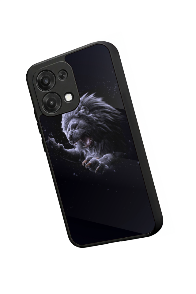 Oppo A6 Pro Uyumlu Aslan Tasarımlı Glossy Premium Kılıf