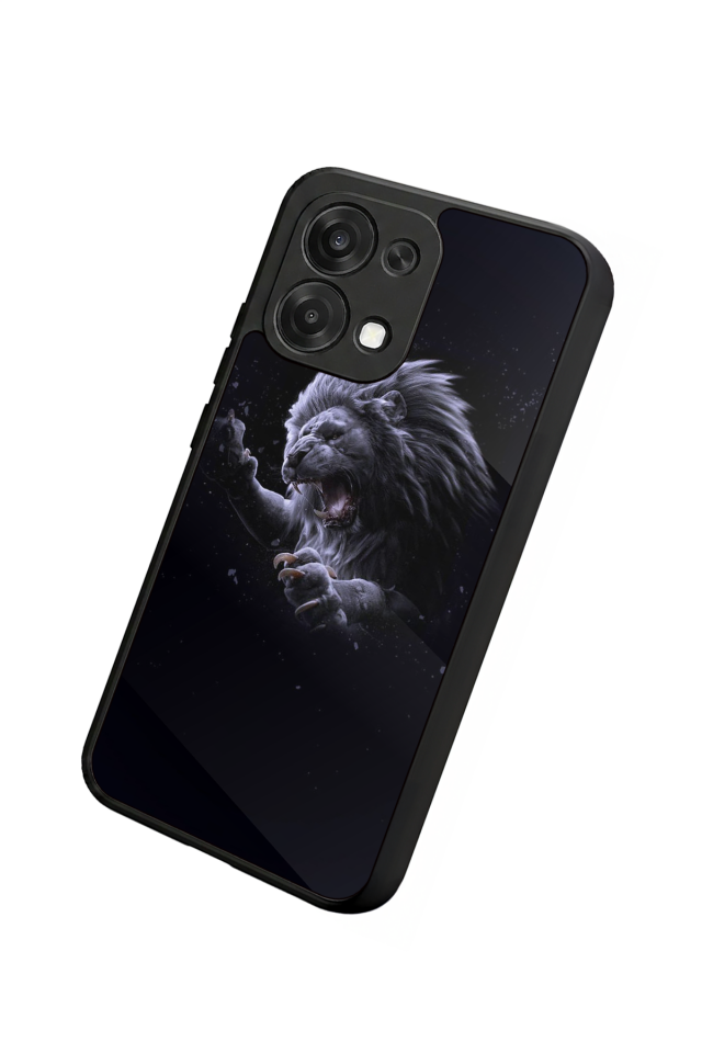 Oppo A6 Pro Uyumlu Aslan Tasarımlı Glossy Premium Kılıf