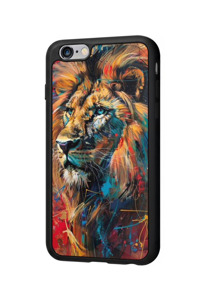 iPhone 6 Plus Uyumlu Aslan Tasarımlı Glossy Premium Kılıf