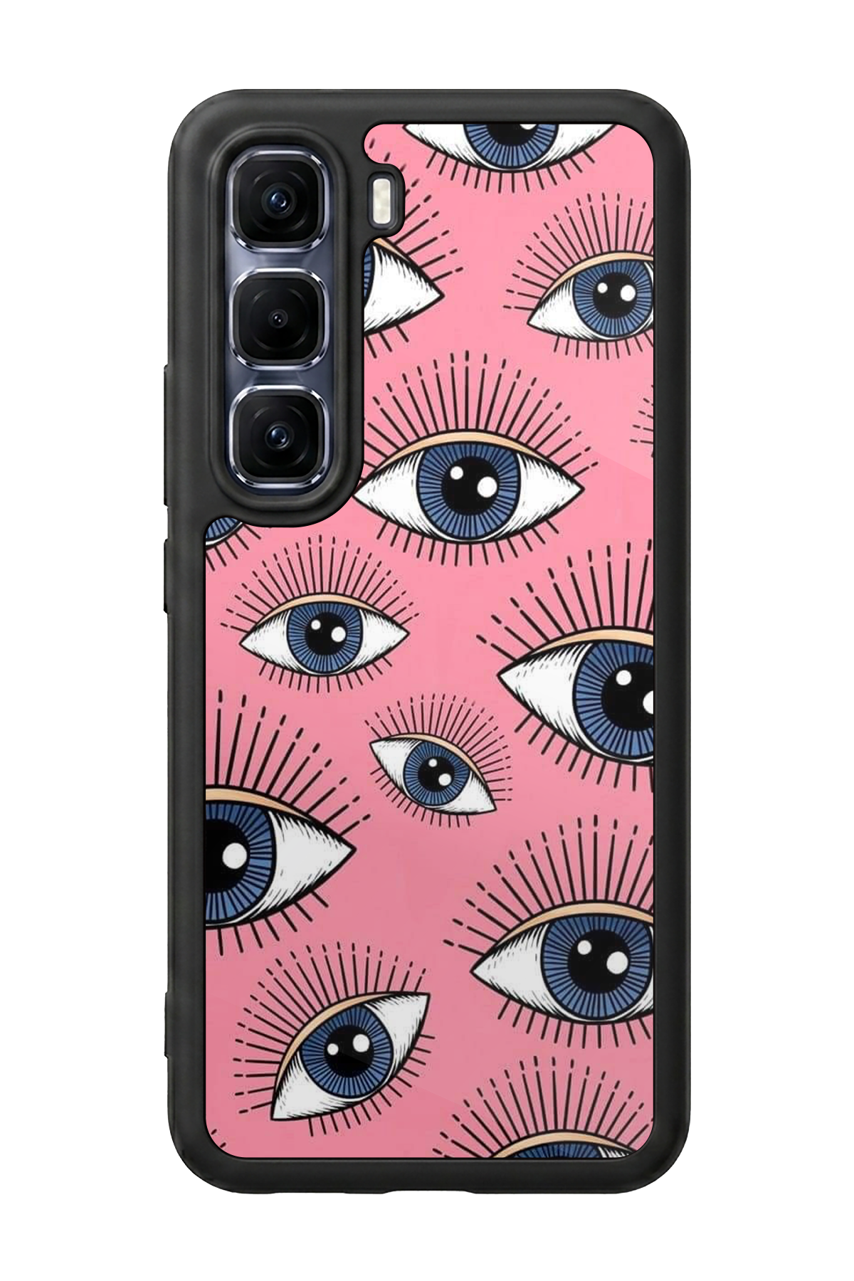 Infinix Hot 60 Pro Plus Uyumlu Göz Tasarımlı Glossy Premium Kılıf