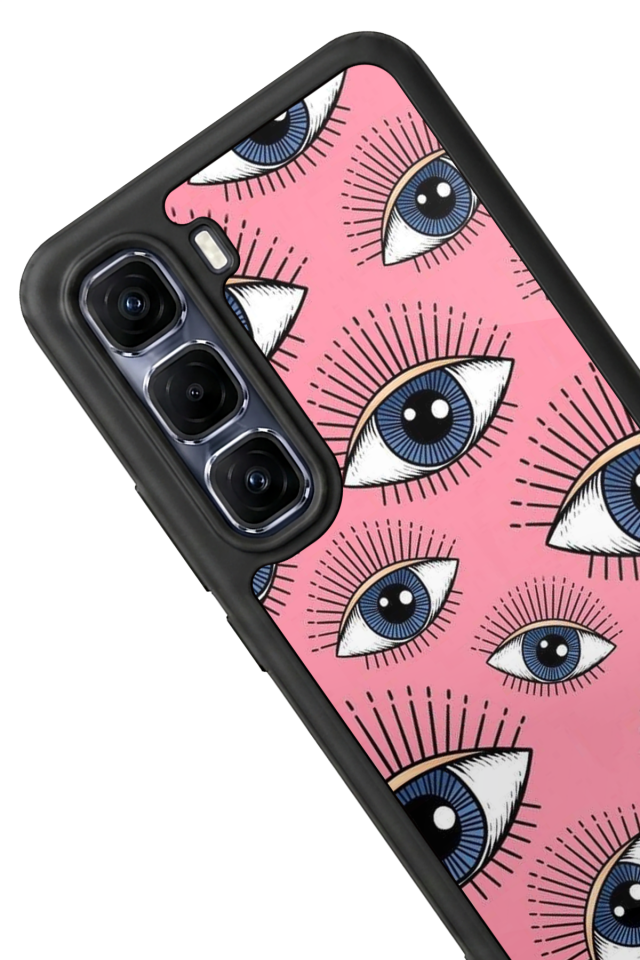 Infinix Hot 60 Pro Plus Uyumlu Göz Tasarımlı Glossy Premium Kılıf