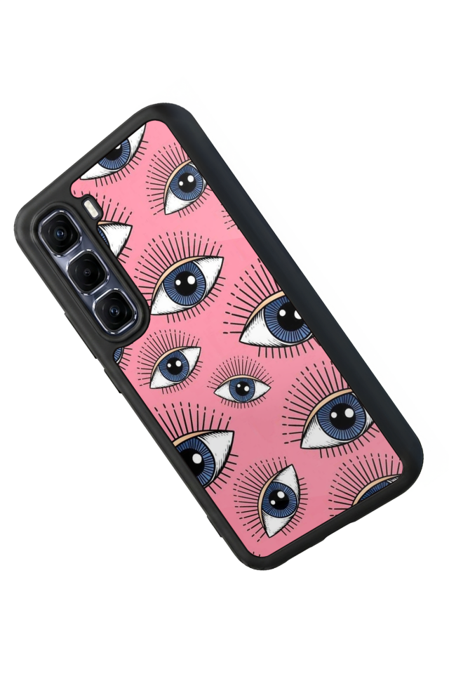 Infinix Hot 60 Pro Plus Uyumlu Göz Tasarımlı Glossy Premium Kılıf