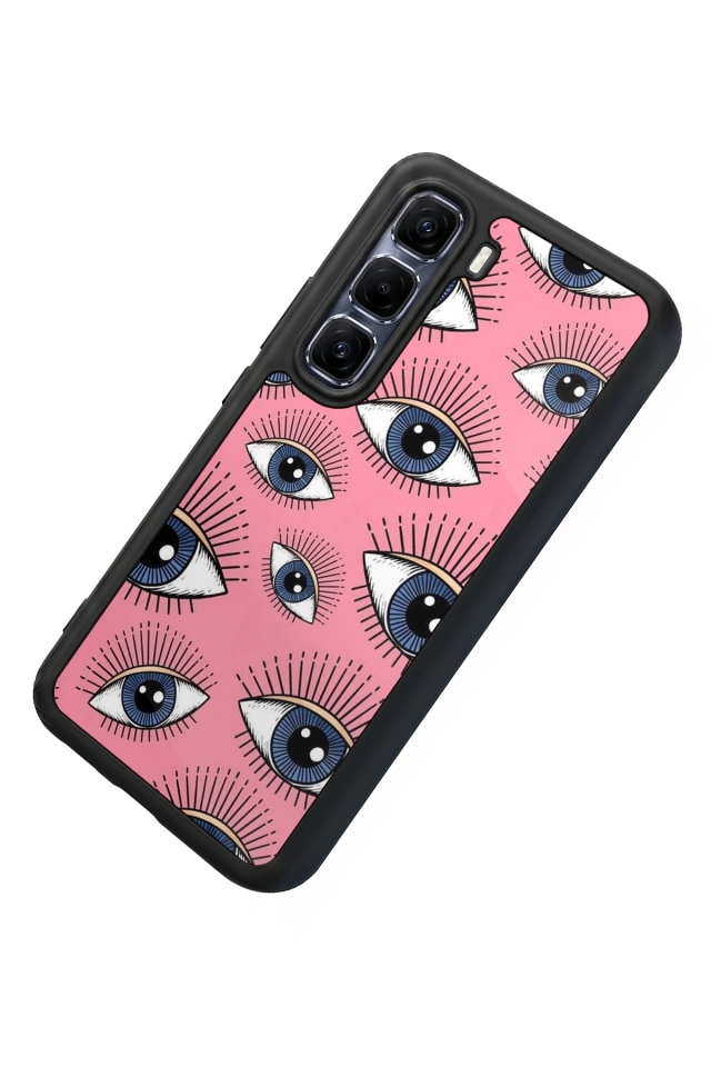 Infinix Hot 60 Pro Plus Uyumlu Göz Tasarımlı Glossy Premium Kılıf