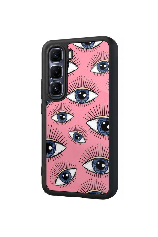 Infinix Hot 60 Pro Plus Uyumlu Göz Tasarımlı Glossy Premium Kılıf