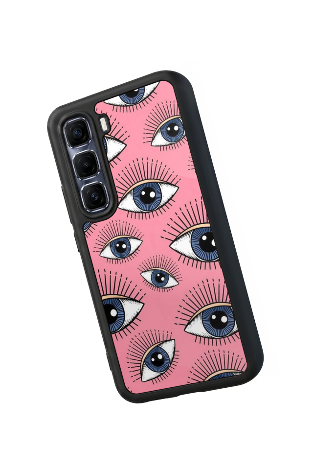 Infinix Hot 60 Pro Plus Uyumlu Göz Tasarımlı Glossy Premium Kılıf