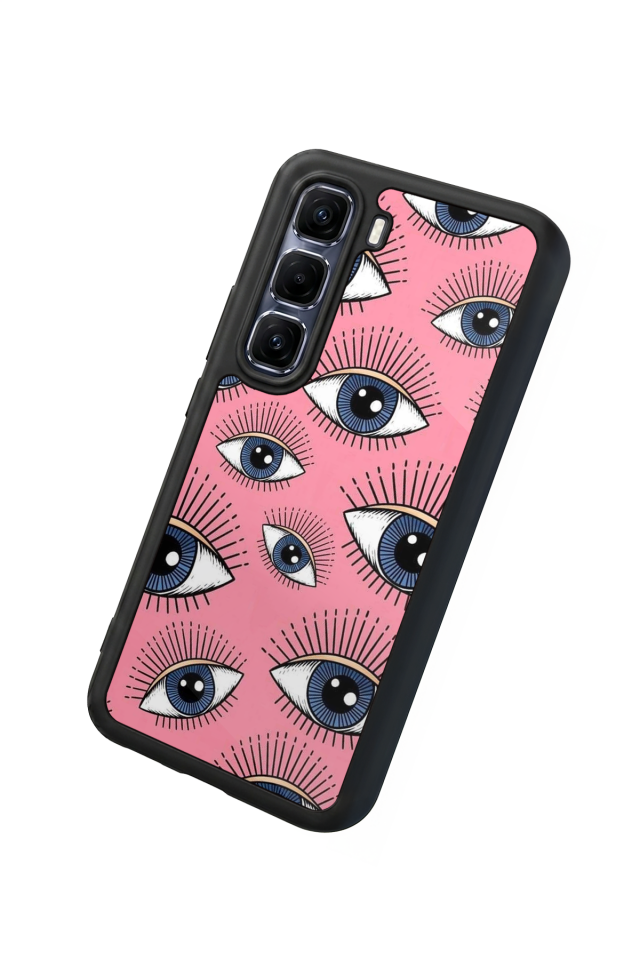 Infinix Hot 60 Pro Plus Uyumlu Göz Tasarımlı Glossy Premium Kılıf