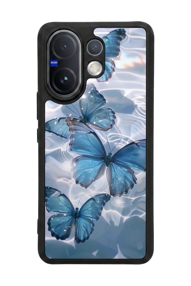 Vivo V60 Uyumlu Kelebek Tasarımlı Glossy Premium Kılıf