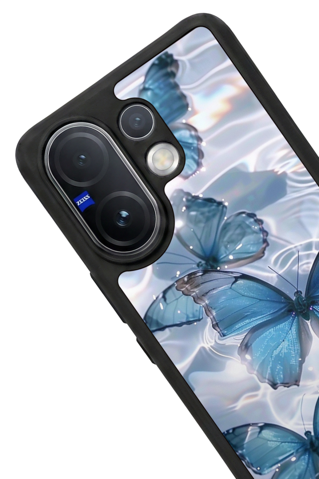 Vivo V60 Uyumlu Kelebek Tasarımlı Glossy Premium Kılıf