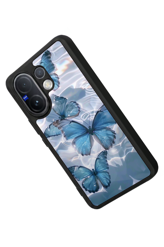 Vivo V60 Uyumlu Kelebek Tasarımlı Glossy Premium Kılıf