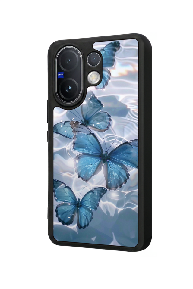 Vivo V60 Uyumlu Kelebek Tasarımlı Glossy Premium Kılıf
