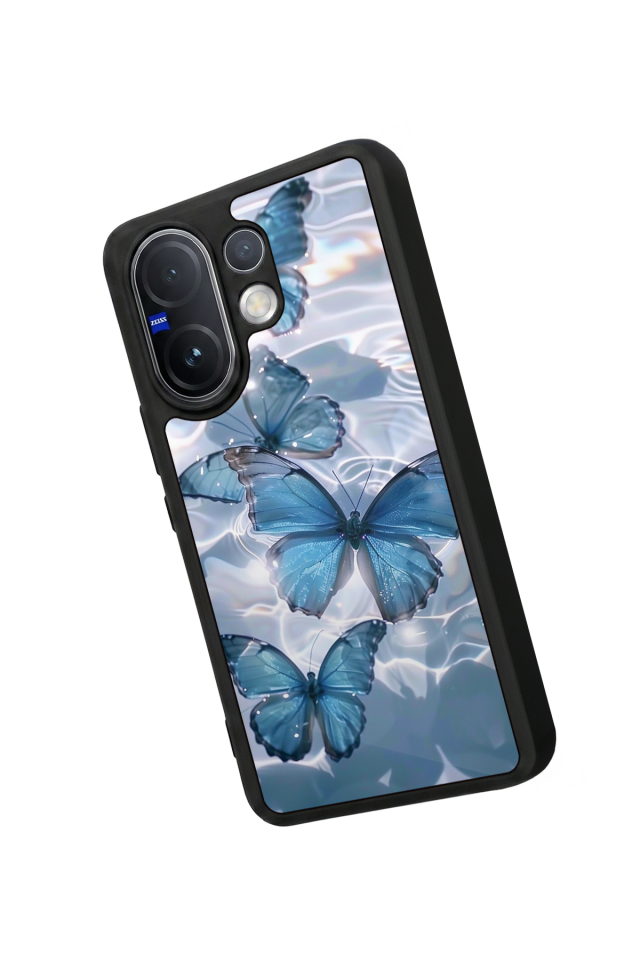 Vivo V60 Uyumlu Kelebek Tasarımlı Glossy Premium Kılıf