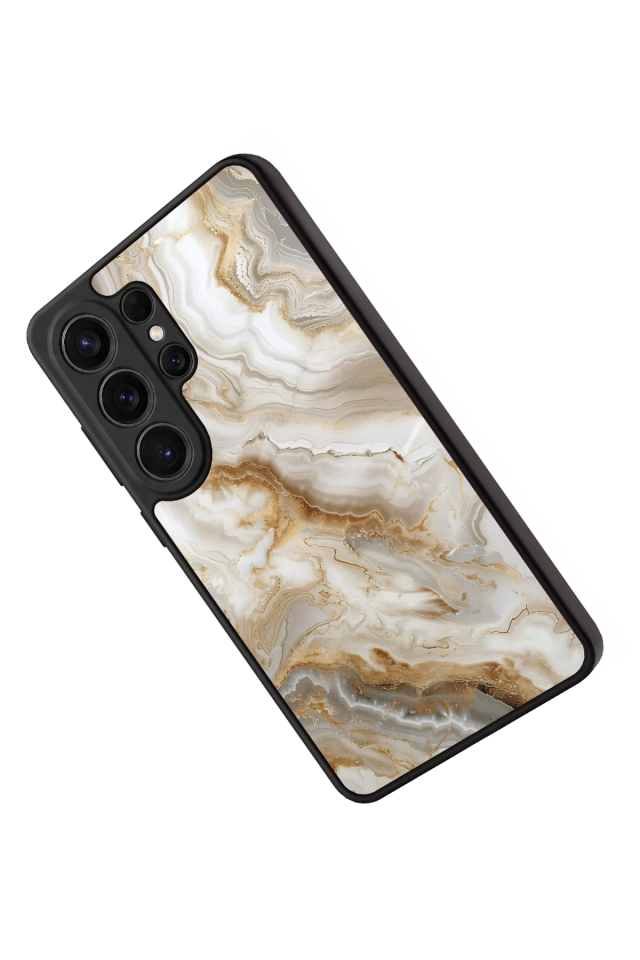 Samsung Galaxy S26 Ultra Uyumlu Mermer Marble Tasarımlı Glossy Premium Kılıf