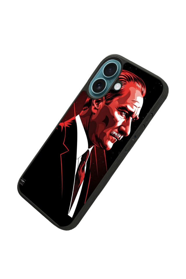 iPhone 16 Uyumlu Mustafa Kemal Ataturk Tasarımlı Glossy Premium Kılıf