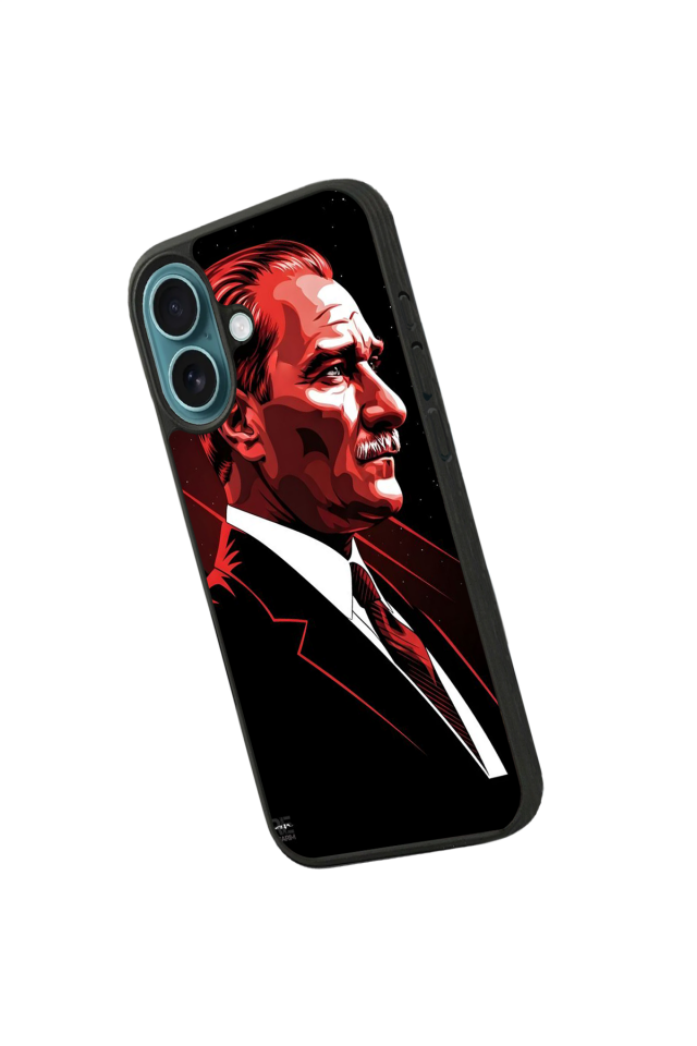 iPhone 16 Uyumlu Mustafa Kemal Ataturk Tasarımlı Glossy Premium Kılıf